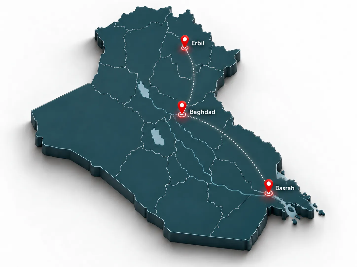 Map of Zarinaz coverage across Iraq
